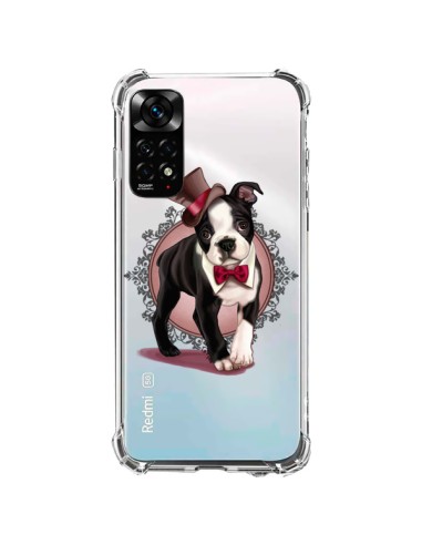 Cover Xiaomi Redmi Note 11 / 11S Cane Bulldog Dog Gentleman Papillon Cappello Trasparente - Maryline Cazenave