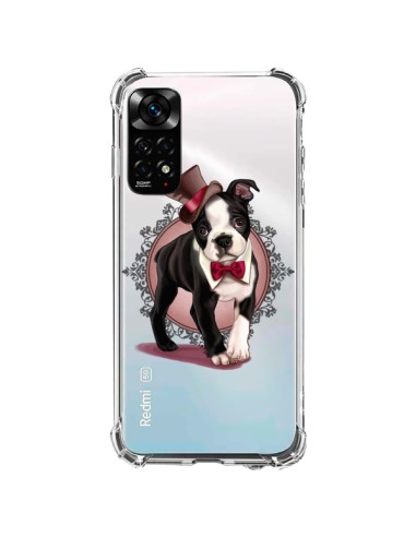 Xiaomi Redmi Note 11 / 11S Case Dog Bulldog Dog Gentleman Bow tie Cappello Clear - Maryline Cazenave