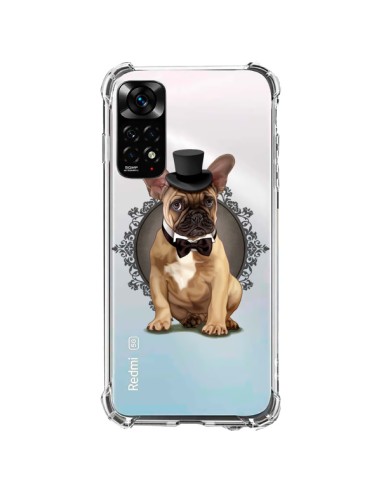 Coque Xiaomi Redmi Note 11 / 11S Chien Bulldog Noeud Papillon Chapeau Transparente - Maryline Cazenave