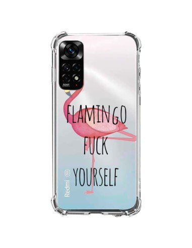 Coque Xiaomi Redmi Note 11 / 11S Flamingo Fuck Transparente - Maryline Cazenave