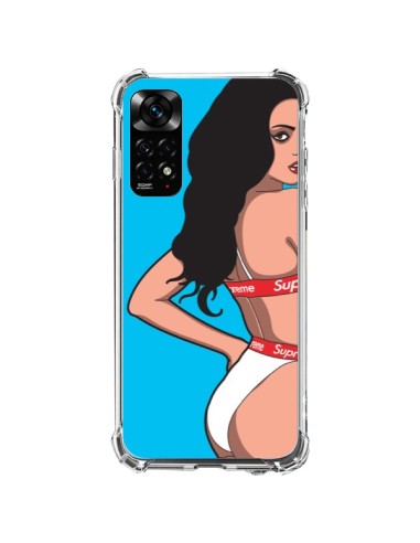 Coque Xiaomi Redmi Note 11 / 11S Pop Art Femme Bleu - Mikadololo