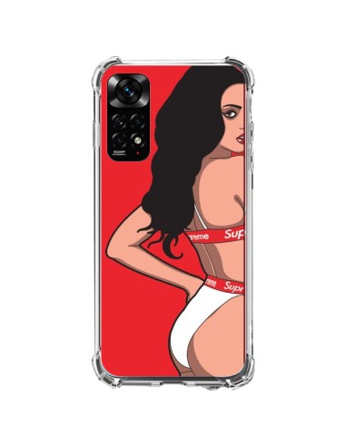 Coque Xiaomi Redmi Note 11 / 11S Pop Art Femme Rouge - Mikadololo