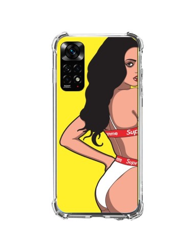 Coque Xiaomi Redmi Note 11 / 11S Pop Art Femme Jaune - Mikadololo