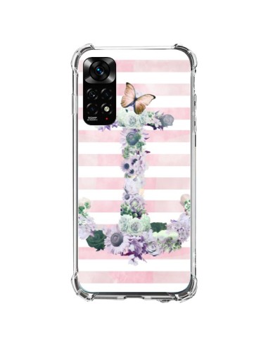 Coque Xiaomi Redmi Note 11 / 11S Ancre Rose Fleurs Navire - Monica Martinez