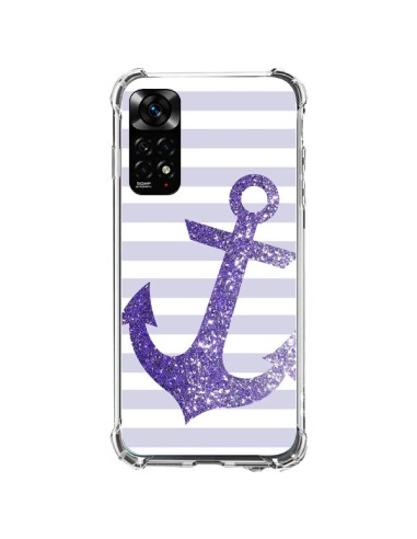 Coque Xiaomi Redmi Note 11 / 11S Ancre Violet Navire - Monica Martinez