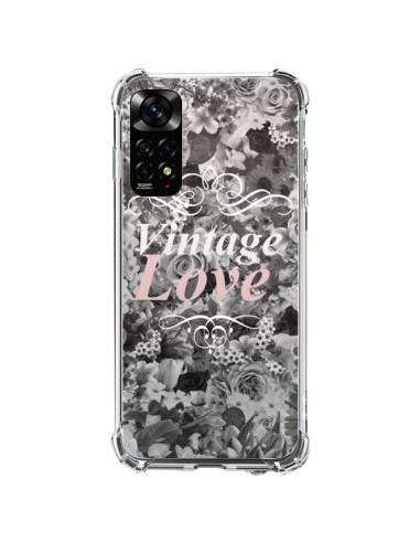 Coque Xiaomi Redmi Note 11 / 11S Vintage Love Noir Flower - Monica Martinez