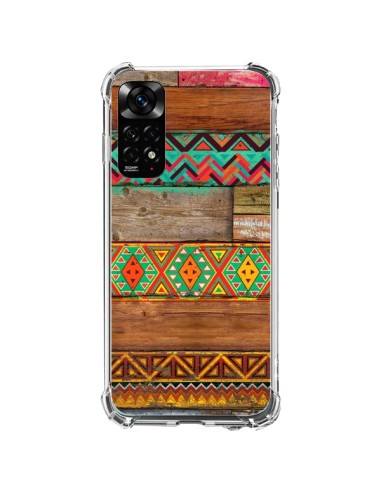 Coque Xiaomi Redmi Note 11 / 11S Indian Wood Bois Azteque - Maximilian San