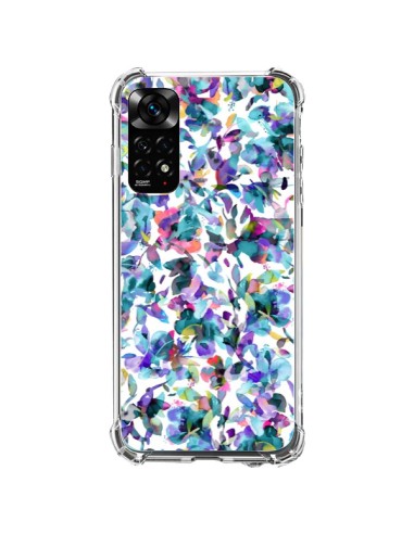 Coque Xiaomi Redmi Note 11 / 11S Aquatic Flowers Blue - Ninola Design