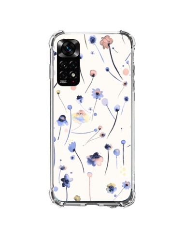 Cover Xiaomi Redmi Note 11 / 11S Blue Soft Fiori - Ninola Design