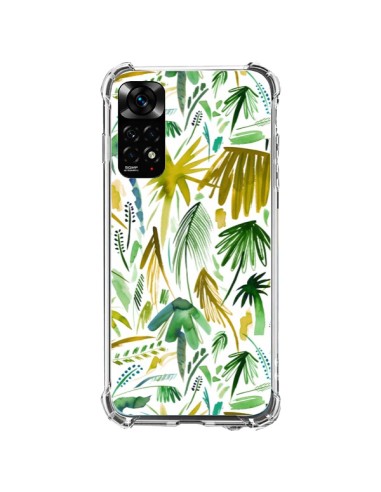 Coque Xiaomi Redmi Note 11 / 11S Brushstrokes Tropical Palms Green - Ninola Design