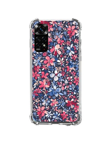 Coque Xiaomi Redmi Note 11 / 11S Colorful Little Flowers Navy - Ninola Design