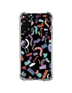 Xiaomi Redmi Note 11 / 11S Case Curly and Zigzag Stripes Black - Ninola Design