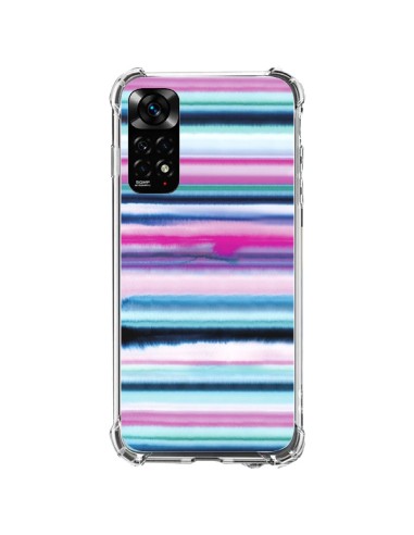 Coque Xiaomi Redmi Note 11 / 11S Degrade Stripes Watercolor Pink - Ninola Design