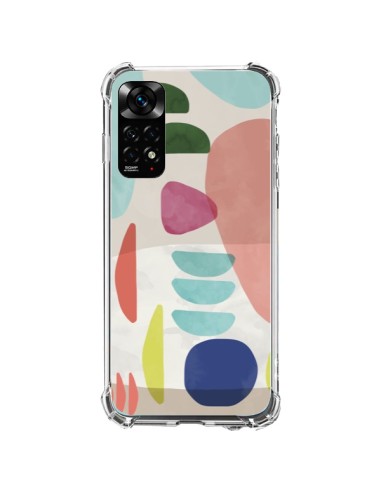 Xiaomi Redmi Note 11 / 11S Case Moody Geometry Multi White - Ninola Design