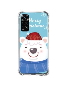 Coque Xiaomi Redmi Note 11 / 11S Ours Blanc de Noël Merry Christmas - Nico
