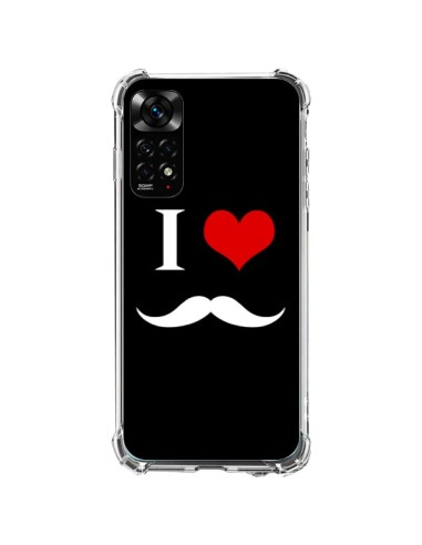 Coque Xiaomi Redmi Note 11 / 11S I Love Moustache - Nico
