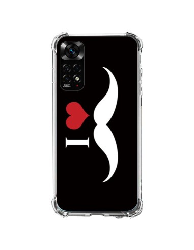 Coque Xiaomi Redmi Note 11 / 11S I Love Moustache - Nico