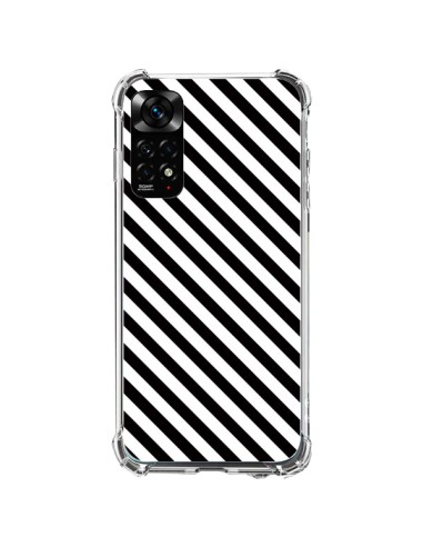 Coque Xiaomi Redmi Note 11 / 11S Bonbon Candy Noire et Blanche Rayée - Nico