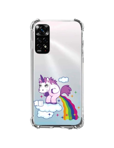 Cover Xiaomi Redmi Note 11 / 11S Unicorno Caca Arcobaleno Trasparente - Nico