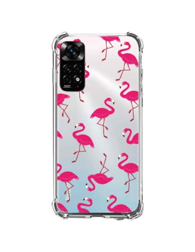 Coque Xiaomi Redmi Note 11 / 11S flamant Rose et Flamingo Transparente - Nico