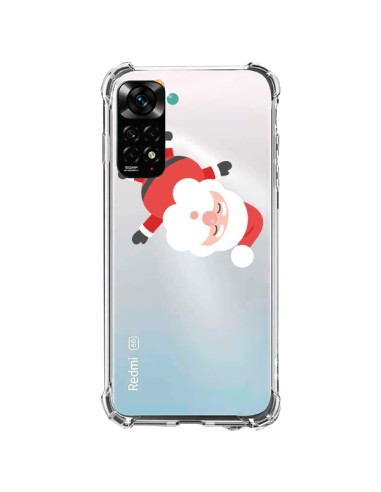 Cover Xiaomi Redmi Note 11 / 11S Babbo Natale e la sua Ghirlanda Trasparente - Nico