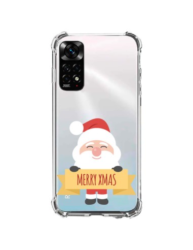 Coque Xiaomi Redmi Note 11 / 11S Père Noël Merry Christmas transparente - Nico
