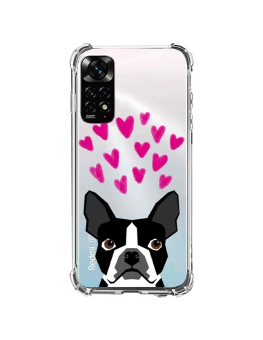 Xiaomi Redmi Note 11 / 11S Case Boston Terrier Hearts Dog Clear - Pet Friendly