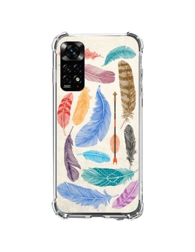 Coque Xiaomi Redmi Note 11 / 11S Feather Plumes Multicolores - Rachel Caldwell