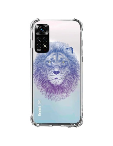 Coque Xiaomi Redmi Note 11 / 11S Lion Animal Transparente - Rachel Caldwell