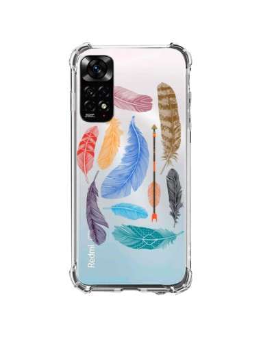 Coque Xiaomi Redmi Note 11 / 11S Plume Feather Couleur Transparente - Rachel Caldwell