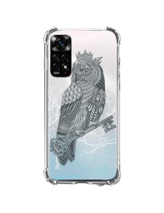 Coque Xiaomi Redmi Note 11 / 11S Owl King Chouette Hibou Roi Transparente - Rachel Caldwell