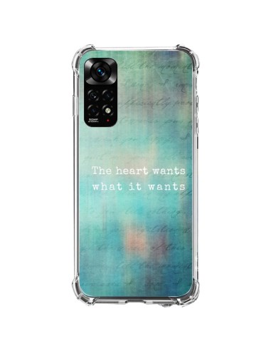 Coque Xiaomi Redmi Note 11 / 11S The heart wants what it wants Coeur - Sylvia Cook
