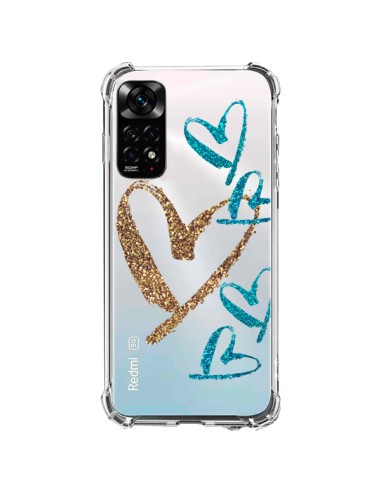 Coque Xiaomi Redmi Note 11 / 11S Coeurs Heart Love Amour Transparente - Sylvia Cook