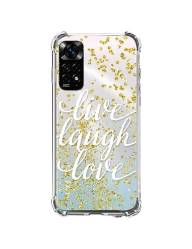 Coque Xiaomi Redmi Note 11 / 11S Live, Laugh, Love, Vie, Ris, Aime Transparente - Sylvia Cook