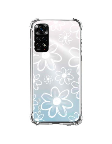 Xiaomi Redmi Note 11 / 11S Case Mandala White Flower Clear - Sylvia Cook