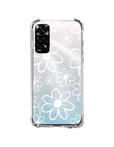 Cover Xiaomi Redmi Note 11 / 11S Mandala Bianco Fiore Trasparente - Sylvia Cook