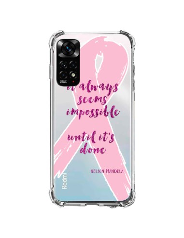 Coque Xiaomi Redmi Note 11 / 11S It always seems impossible, cela semble toujours impossible Transparente - Sylvia Cook