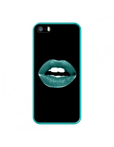 Coque Lèvres Bleues pour iPhone 5 et 5S - Jonathan Perez