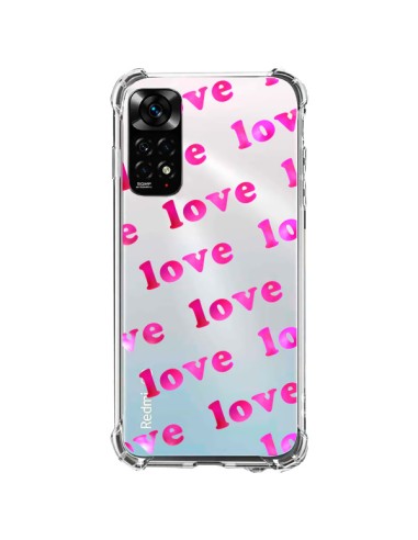 Coque Xiaomi Redmi Note 11 / 11S Pink Love Rose Transparente - Sylvia Cook