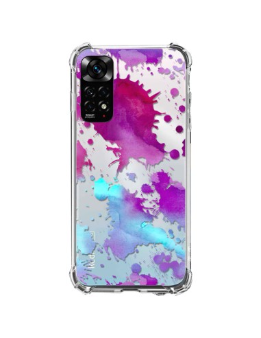 Xiaomi Redmi Note 11 / 11S Case Splash Colorful Blue Purple Clear - Sylvia Cook