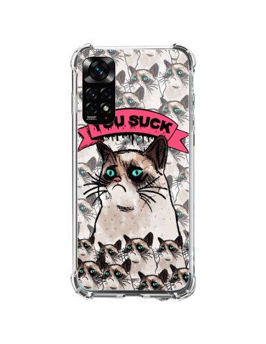 Cover Xiaomi Redmi Note 11 / 11S Gatto Brontolone - You Suck - Sara Eshak