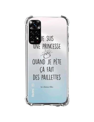Xiaomi Redmi Note 11 / 11S Case I’m a princess when I fart it makes glitter Clear - Les Vilaines Filles