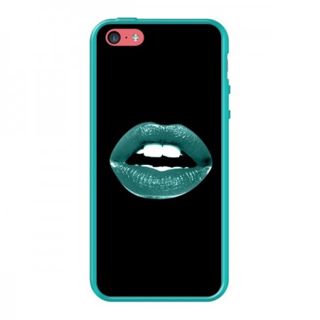 Coque Lèvres Bleues pour iPhone 5C - Jonathan Perez Coque Lèvres Bleues pour iPhone 5C - Jonathan Perez