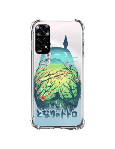 Xiaomi Redmi Note 11 / 11S Case Totoro Manga Flowers Clear - Victor Vercesi
