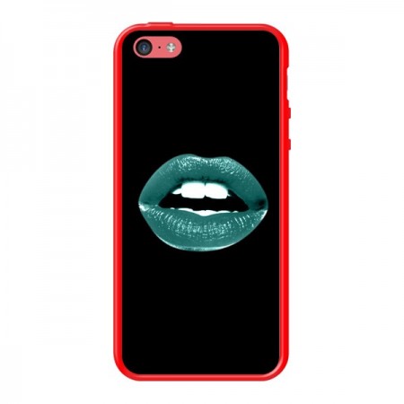 Coque Lèvres Bleues pour iPhone 5C - Jonathan Perez Coque Lèvres Bleues pour iPhone 5C - Jonathan Perez