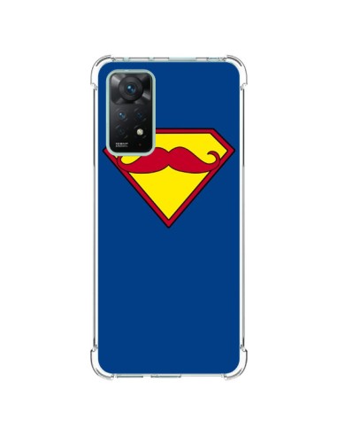 Coque Xiaomi Redmi Note 11 Pro Super Moustache Movember Superman - Bertrand Carriere