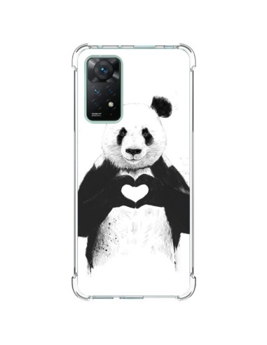 Coque Xiaomi Redmi Note 11 Pro Panda Amour All you need is love - Balazs Solti