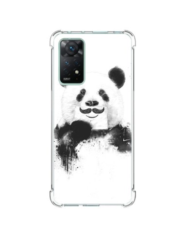 Coque Xiaomi Redmi Note 11 Pro Funny Panda Moustache Movember - Balazs Solti