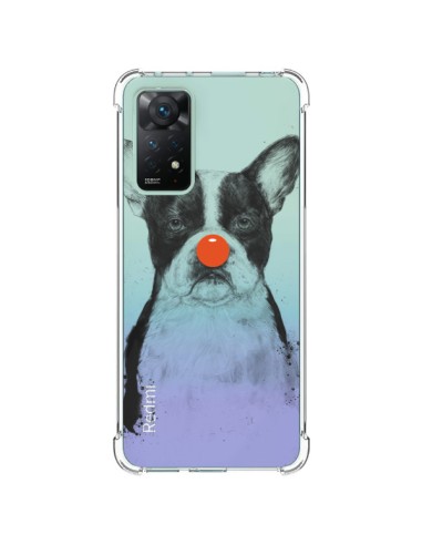 Coque Xiaomi Redmi Note 11 Pro Clown Bulldog Dog Chien Transparente - Balazs Solti