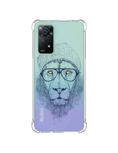 Coque Xiaomi Redmi Note 11 Pro Cool Lion Swag Lunettes Transparente - Balazs Solti